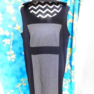 Black and Grey Sleeveless Dress - 2XL - Merona size 2